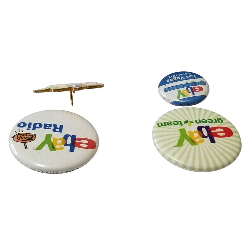 Ebay On Location Pins Set of4 2010 to 2011 Radio Anniversary Pin eBayana Pinback - Picture 11 of 13